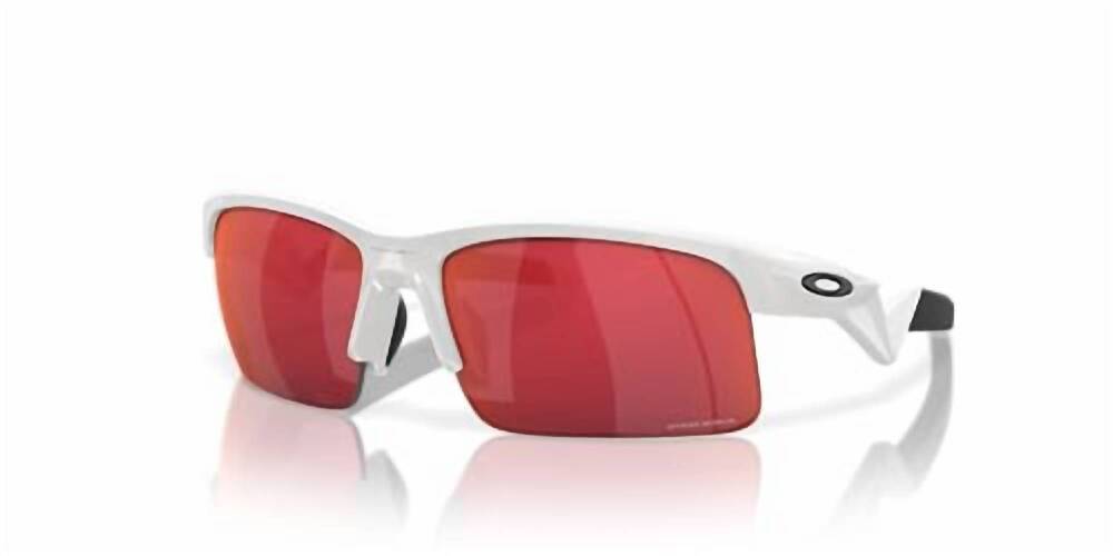 NEW OAKLEY kids' polished capacitor glasses in white prizm field